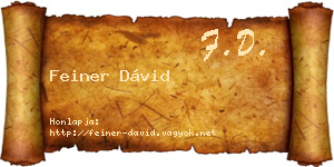 Feiner Dávid névjegykártya
