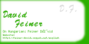 david feiner business card